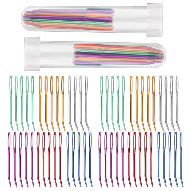 58Pcs Large Eye Bent Tip Needle with Tube, Big Eye Curved Tapestry Needle Large Eye Sewing Needle for Knitting Project 1
58Pcs Large Eye Bent Tip Needle with Tube, Big Eye Curved Tapestry Needle Large Eye Sewing Needle for Knitting Project 1
