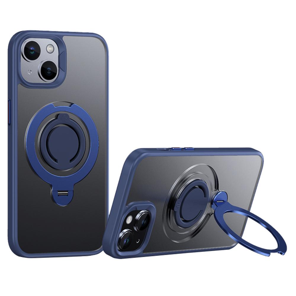 For iPhone 13 Case Compatible with MagSafe Kickstand Matte PC+TPU Phone Cover with Silicone Ring Blue
For iPhone 13 Case Compatible with MagSafe Kickstand Matte PC+TPU Phone Cover with Silicone Ring Blue