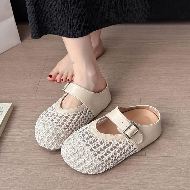 Baotou half slippers women s summer outer wear 2025 new mesh breathable slippers thick-soled Boken shoes one foot cool slippers 40 коричневий
Baotou half slippers women s summer outer wear 2025 new mesh breathable slippers thick-soled Boken shoes one foot cool slippers 40 коричневий