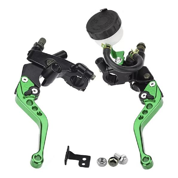 Universal CNC Motorcycle Adjustable Clutch Brake Master Cylinder Reservoir Levers Kit for Yamaha Kawasaki 7/8 22mm Handlebar зелений
Universal CNC Motorcycle Adjustable Clutch Brake Master Cylinder Reservoir Levers Kit for Yamaha Kawasaki 7/8 22mm Handlebar зелений