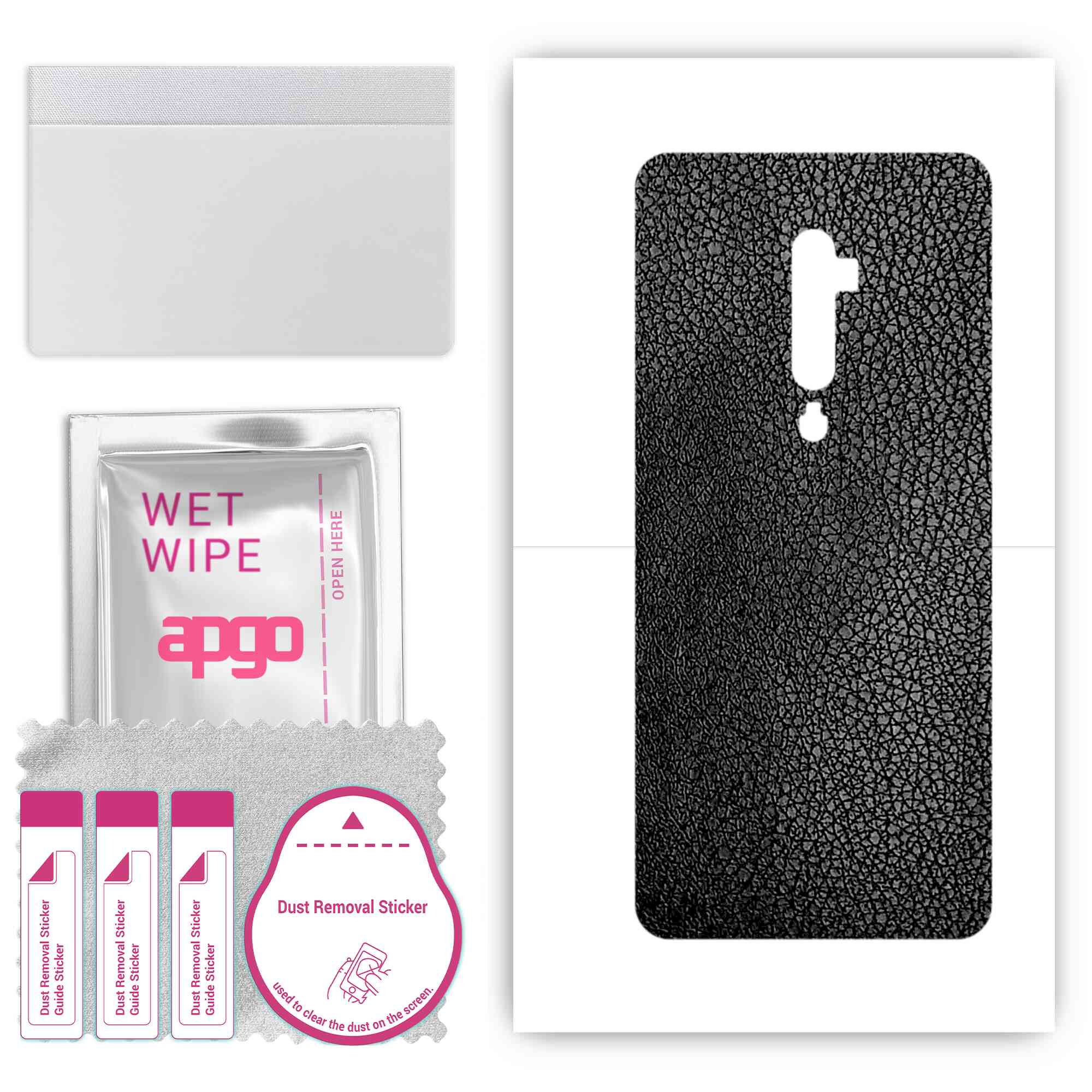 apgo Protective Skin Sticker for the back compatible with Oppo Reno 5G, Wrap Film, Foil, Vinyl - Pattern Black Leather
apgo Protective Skin Sticker for the back compatible with Oppo Reno 5G, Wrap Film, Foil, Vinyl - Pattern Black Leather