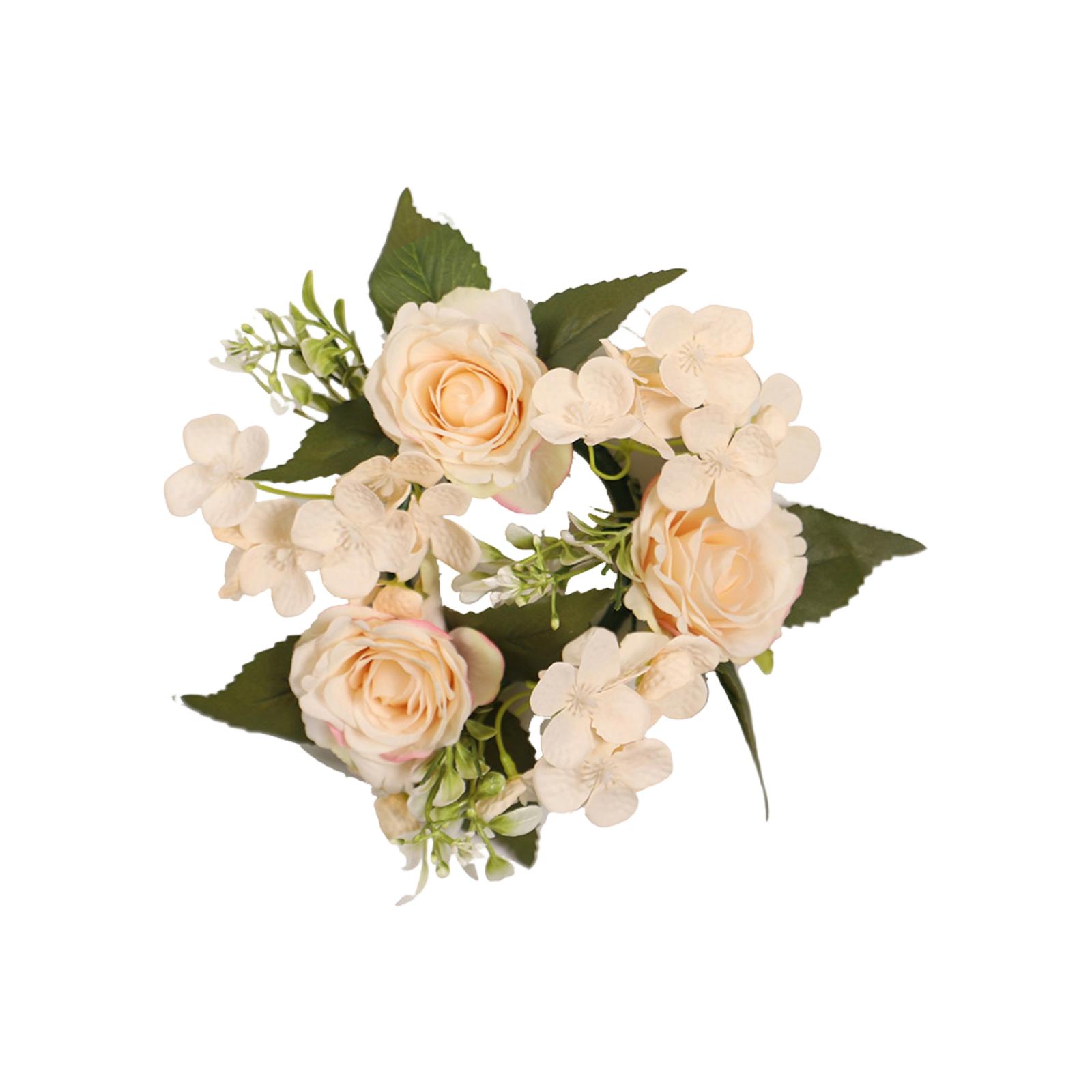 3D 20cm Artificial Rose Wreath, Spring And Summer Artificial Flower Candlestick Decoration, Wedding Table Center Candle Holder Decoration. One Size
3D 20cm Artificial Rose Wreath, Spring And Summer Artificial Flower Candlestick Decoration, Wedding Table Center Candle Holder Decoration. One Size