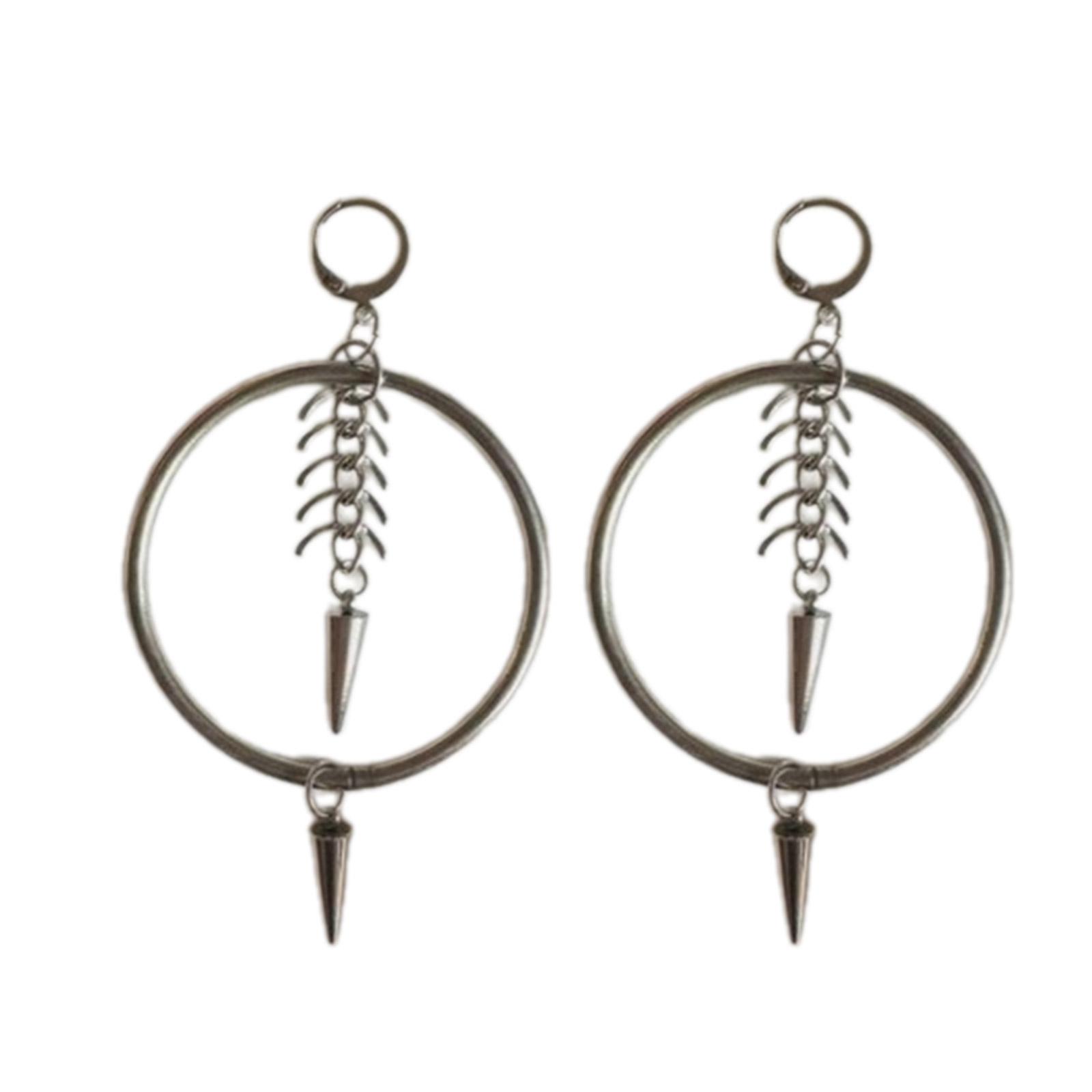 Stylish Circle Pendant Drop Ear Hook Modern Circle Pendant Ear Rings Jewelry with Fishbone Chain Fringes for Women 1
Stylish Circle Pendant Drop Ear Hook Modern Circle Pendant Ear Rings Jewelry with Fishbone Chain Fringes for Women 1