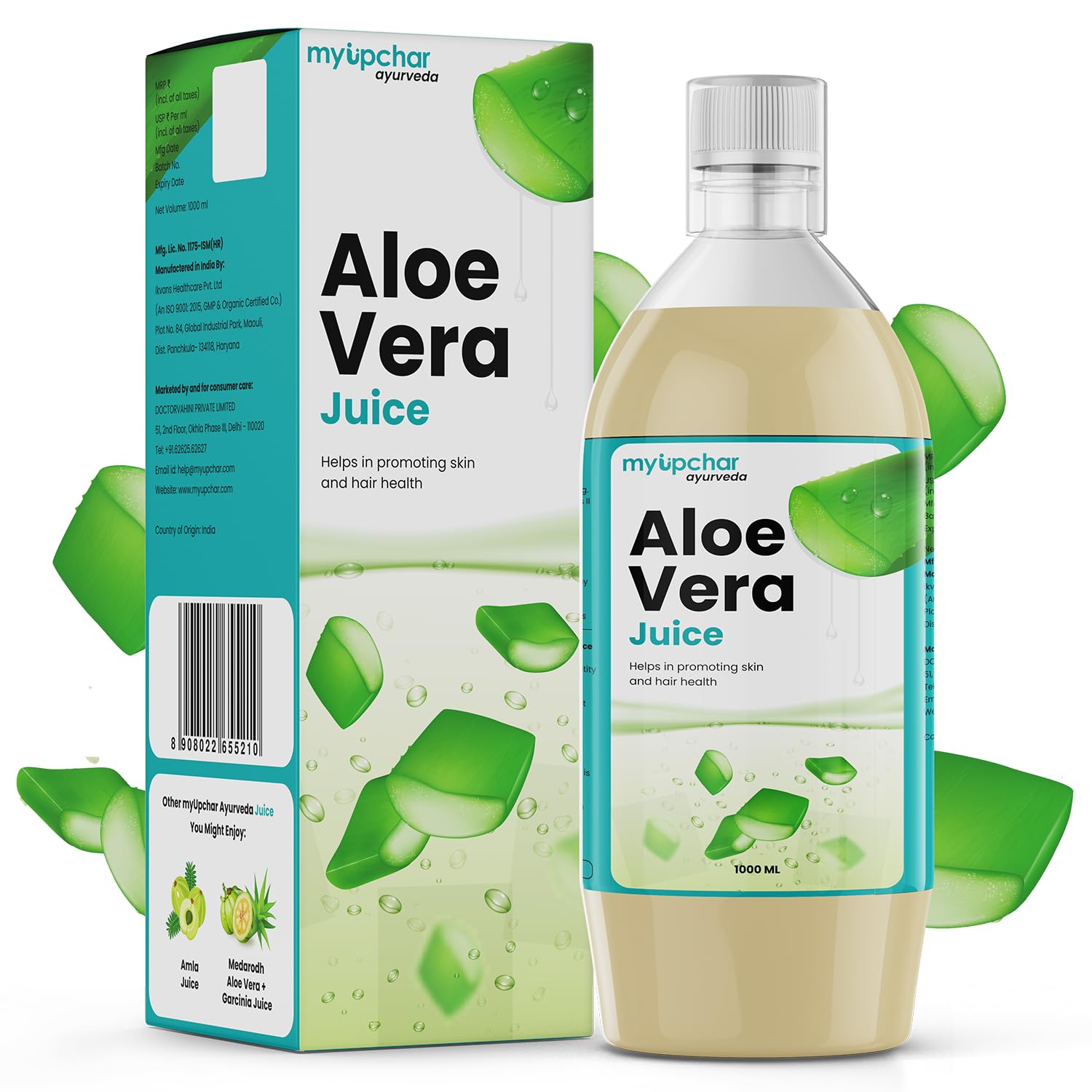 Myupchar Ayurveda Aloe Vera Juice Boosts Immune System, Weight Management | 1 Litre 2.2lbs
Myupchar Ayurveda Aloe Vera Juice Boosts Immune System, Weight Management | 1 Litre 2.2lbs
