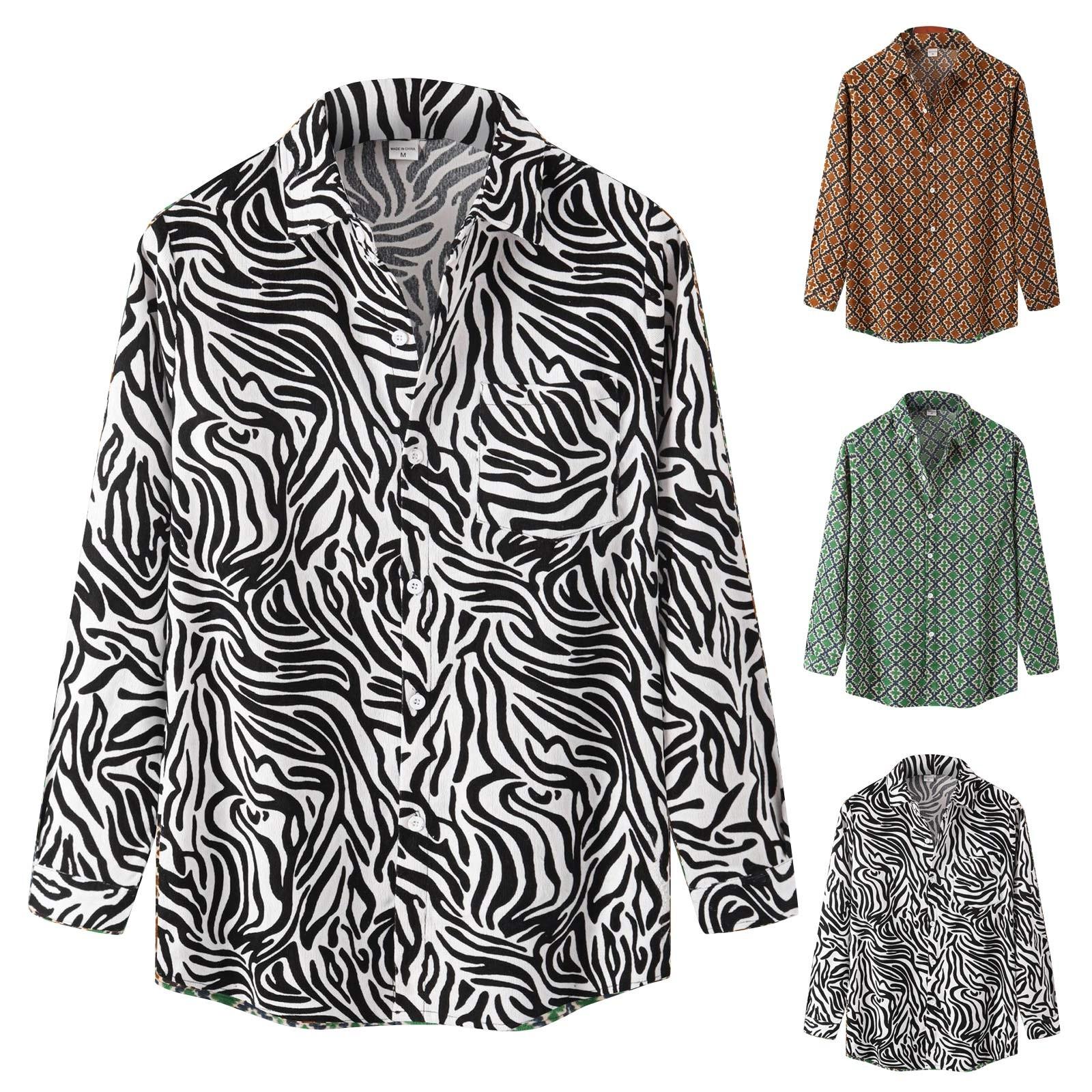 Мужская осенняя вельветовая мужская рубашка с длинным рукавом и принтом с лацканами, мужские топы
Мужская осенняя вельветовая мужская рубашка с длинным рукавом и принтом с лацканами, мужские топы