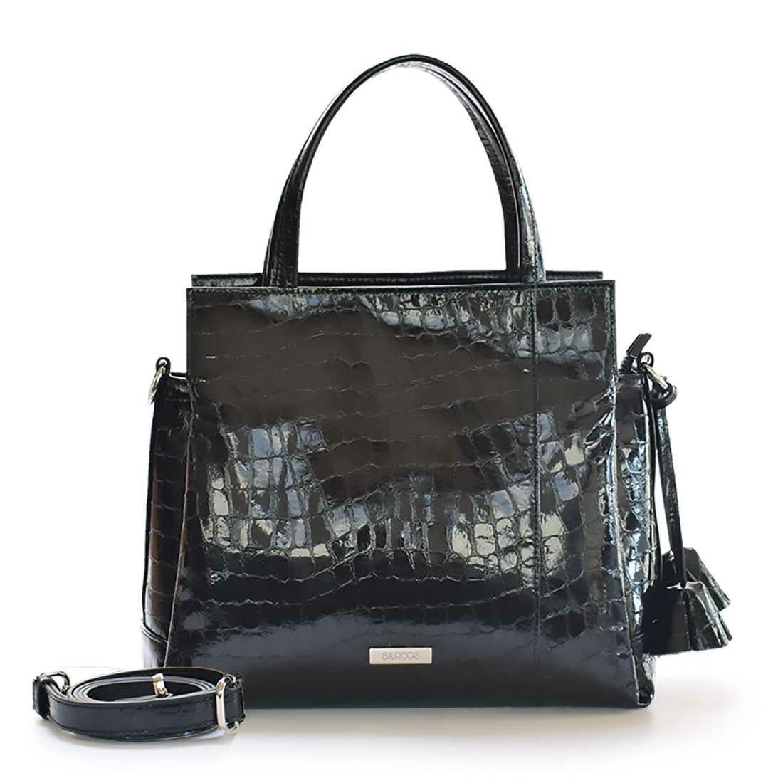Barcos Shining Leather Crocodile Embossed 2-Way HandbagShoulder Bag, Black
Barcos Shining Leather Crocodile Embossed 2-Way HandbagShoulder Bag, Black