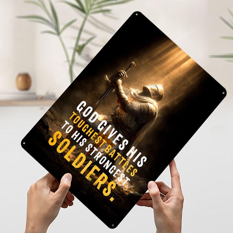 Knight With Sword and Inspirational Quote Printed Poster Customized Wall Art Retro Vintage Metal Tin Signs for Man Cave Decor 7.9x11.8In(20x30cm)
Knight With Sword and Inspirational Quote Printed Poster Customized Wall Art Retro Vintage Metal Tin Signs for Man Cave Decor 7.9x11.8In(20x30cm)
