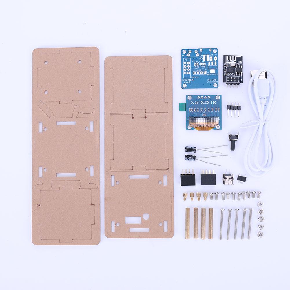 ESP8266 Mini Electronic Clock DIY Kit 0.96 Inch OLED Display Mini Weather Clock Support 2.4G Wifi Networking Soldering Project China Mainland
ESP8266 Mini Electronic Clock DIY Kit 0.96 Inch OLED Display Mini Weather Clock Support 2.4G Wifi Networking Soldering Project China Mainland