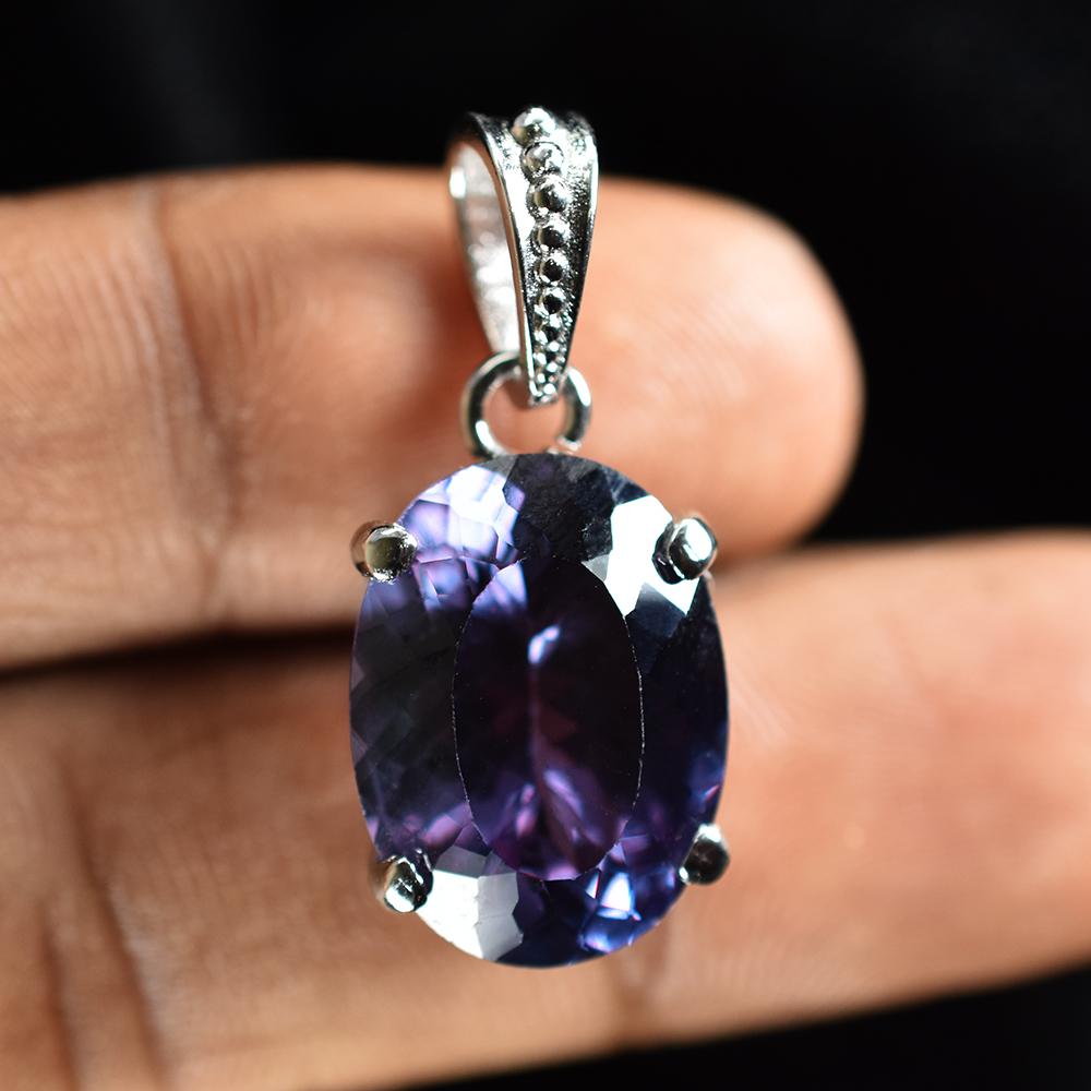 925 Sterling Silver CERTIFIED 25.80 Ct Natural Alex Color Change Oval Pendant MY.PDS-339-NS 16 mm Approx.
925 Sterling Silver CERTIFIED 25.80 Ct Natural Alex Color Change Oval Pendant MY.PDS-339-NS 16 mm Approx.