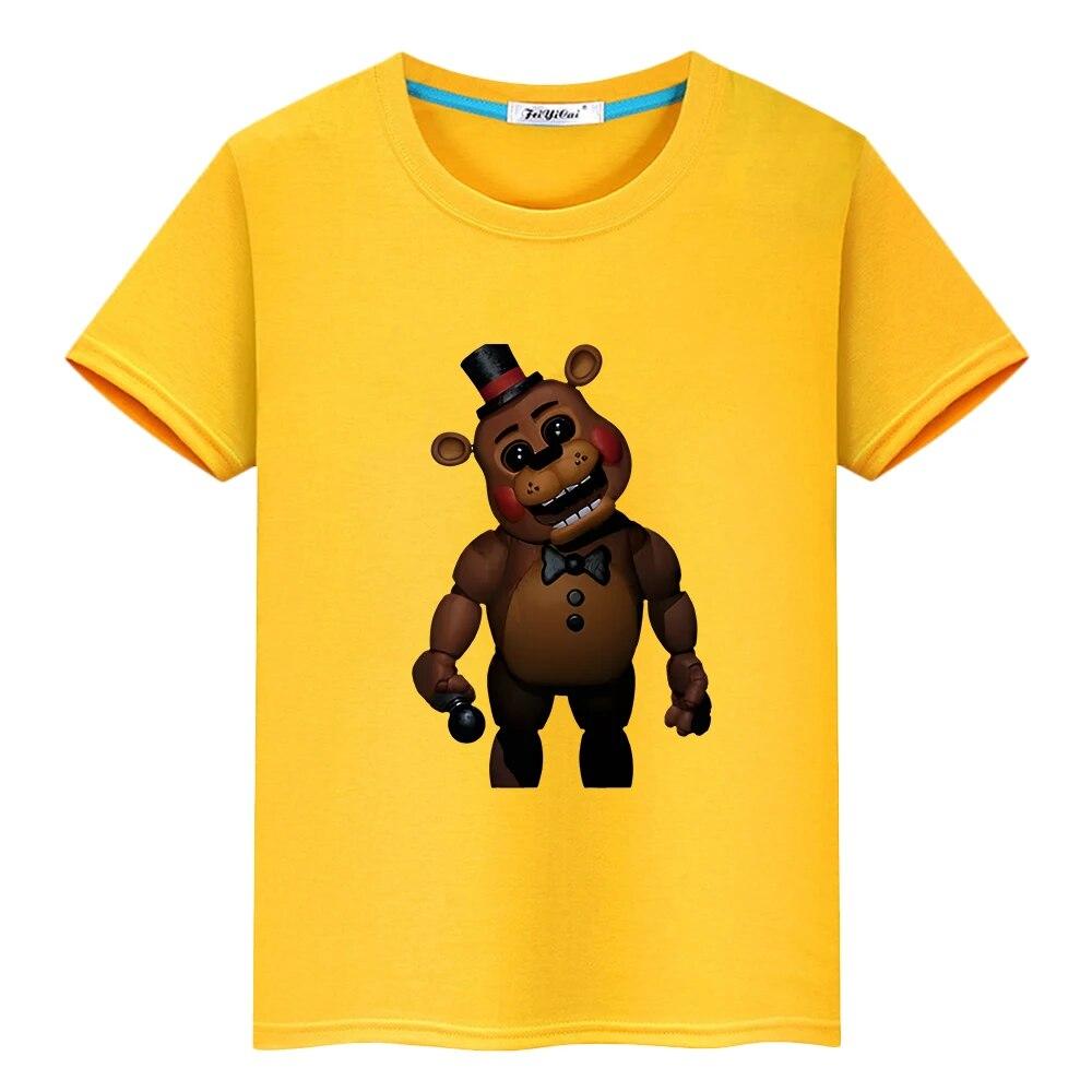 Футболка из 100% хлопка FNAF, футболка с рисунком гордости, футболки с принтом аниме y2k, цельный медведь, кролик, летние короткие топы для мальчиков, детская одежда для девочек
Футболка из 100% хлопка FNAF, футболка с рисунком гордости, футболки с принтом аниме y2k, цельный медведь, кролик, летние короткие топы для мальчиков, детская одежда для девочек
