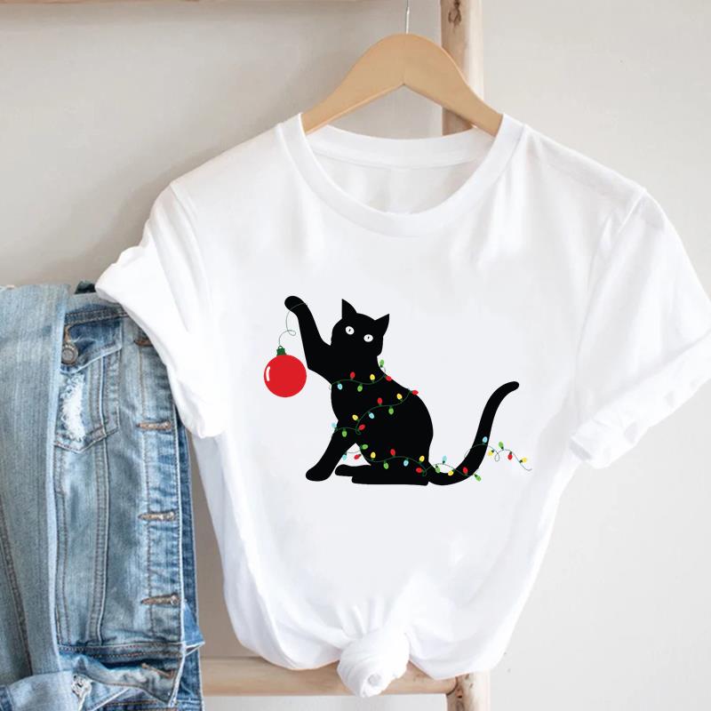 (Азиатский размер) Футболка Merry Christmas Cat в мультяшном стиле 90-х годов, новогодние праздники, повседневные женские футболки с принтом, женские модные футболки с короткими рукавами и графикой
(Азиатский размер) Футболка Merry Christmas Cat в мультяшном стиле 90-х годов, новогодние праздники, повседневные женские футболки с принтом, женские модные футболки с короткими рукавами и графикой