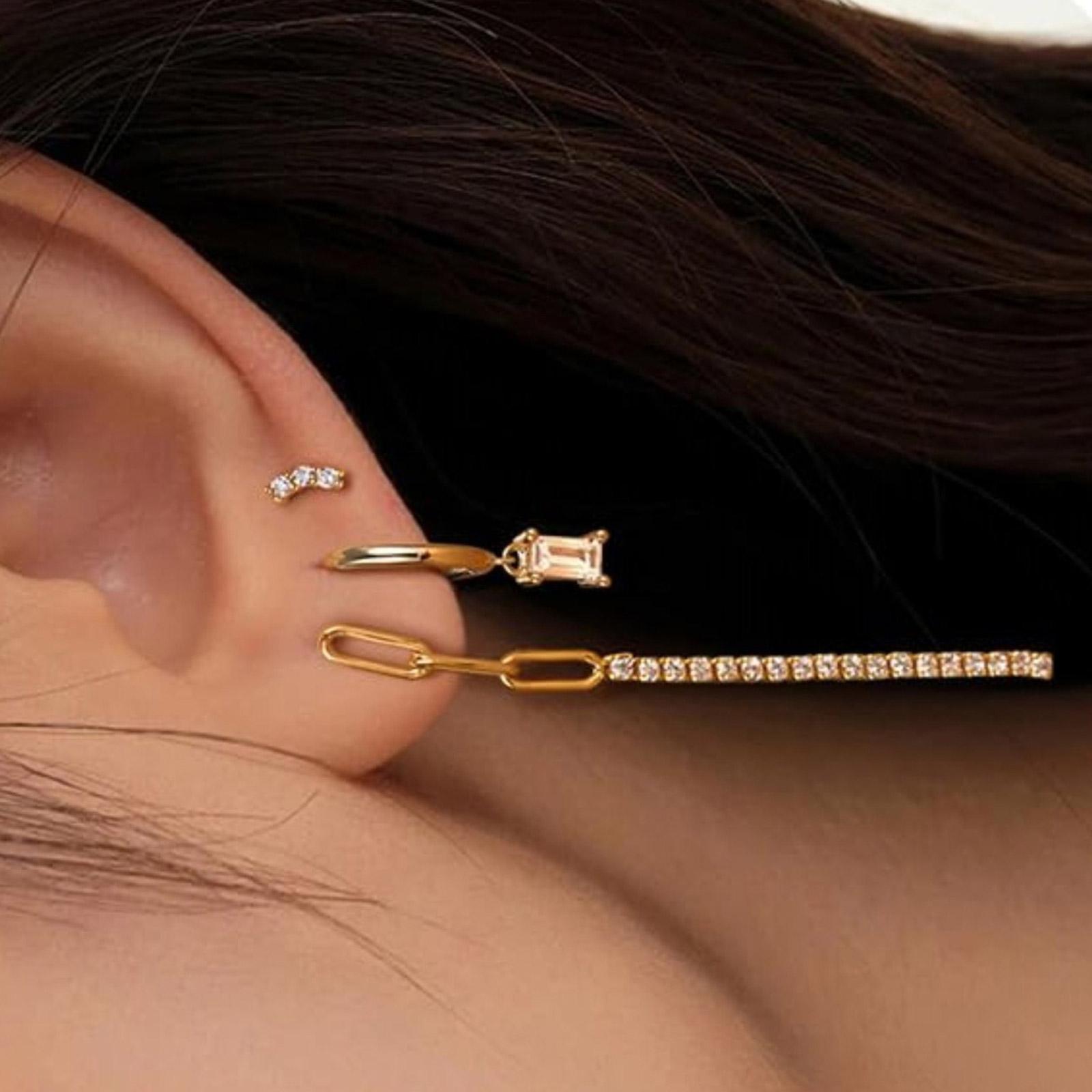 Dazzling Zircon Chain Earrings Set Luxurious Long Tassels Earrings Set with Zirconia Accent For Fashion Enthusiasts
Dazzling Zircon Chain Earrings Set Luxurious Long Tassels Earrings Set with Zirconia Accent For Fashion Enthusiasts