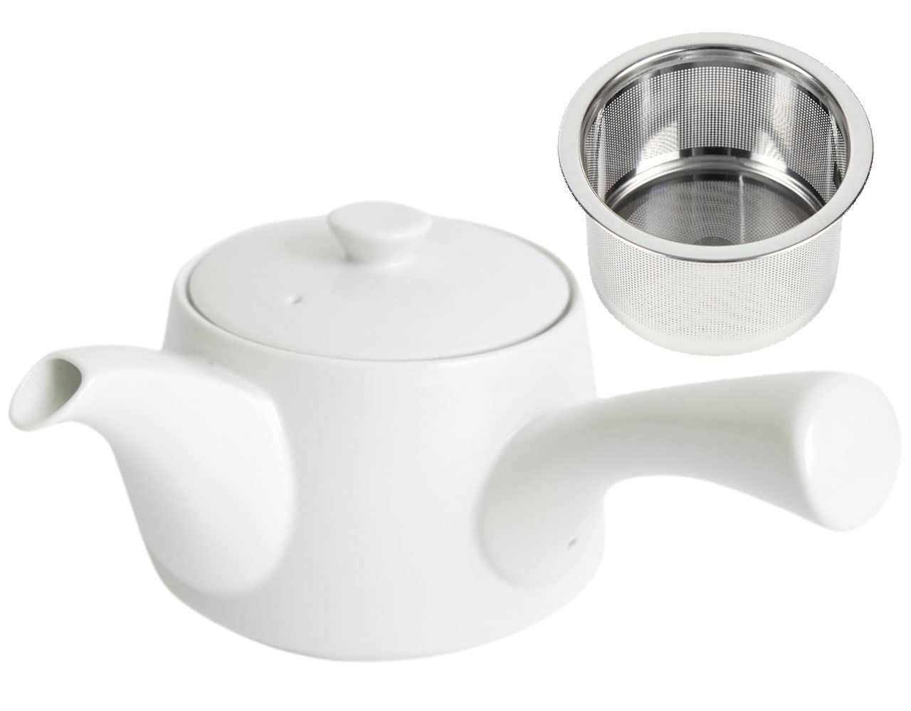 Washable Kyusu (Kitsuko Teapot) - Unsui Style, 380ml, Arita Ware, Made in Japan, with Tea Strainer, Tea Leaf-Free, Stylish, White, Simple, Modern, for
Washable Kyusu (Kitsuko Teapot) - Unsui Style, 380ml, Arita Ware, Made in Japan, with Tea Strainer, Tea Leaf-Free, Stylish, White, Simple, Modern, for