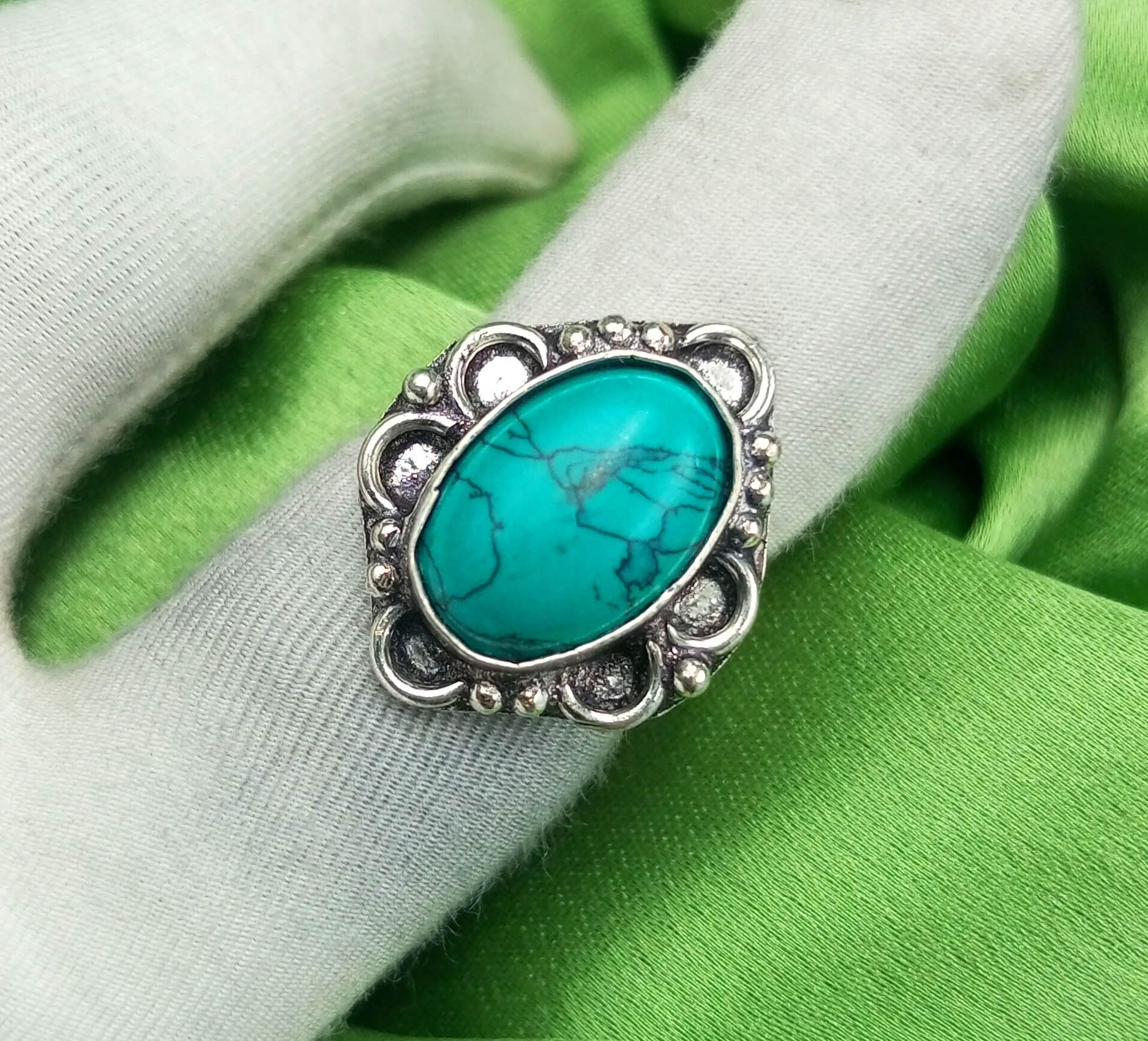 Кольцо из стерлингового серебра 925 пробы с бирюзовым покрытием US SZ 7 MM-R108
Кольцо из стерлингового серебра 925 пробы с бирюзовым покрытием US SZ 7 MM-R108