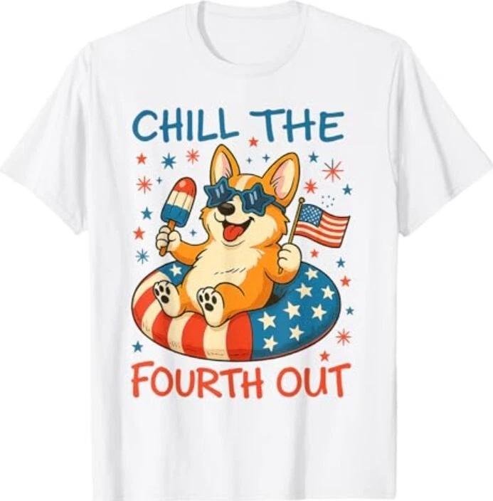Chill the Fourth Out Cute Corgi Patriotic 4th Of July T-Shirt 2XL
Chill the Fourth Out Cute Corgi Patriotic 4th Of July T-Shirt 2XL