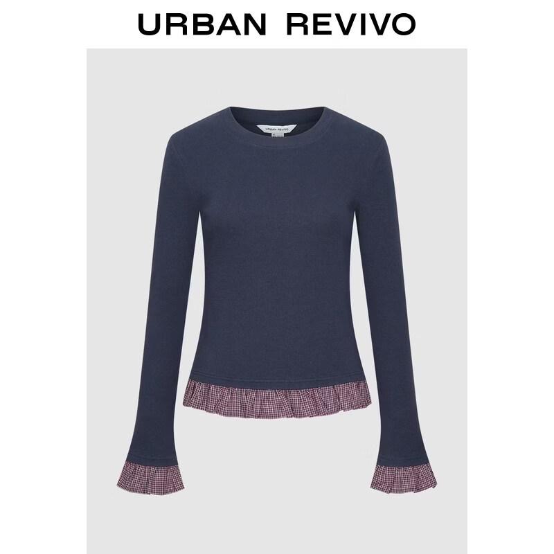 UR 2026 Spring Women s Faux Two-Piece Plaid Slim Long Sleeve T-Shirt S
UR 2026 Spring Women s Faux Two-Piece Plaid Slim Long Sleeve T-Shirt S