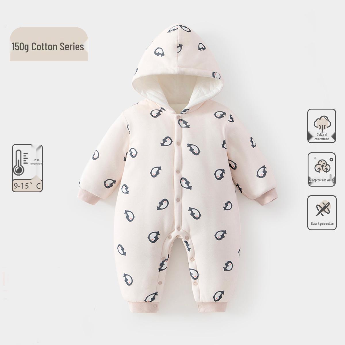 Baby Hooded Winter Jumpsuit: Thick Quilted Cotton for Newborns 90 cm бежевий
Baby Hooded Winter Jumpsuit: Thick Quilted Cotton for Newborns 90 cm бежевий