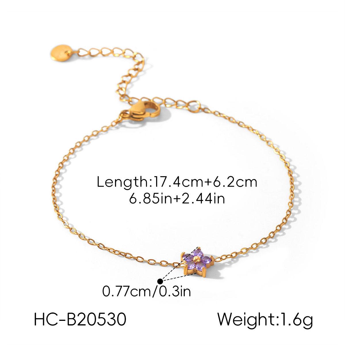 Euro-American vacation style 18K gold stainless steel zircon bracelet, niche high-end hand jewelry, full diamond bracelet
Euro-American vacation style 18K gold stainless steel zircon bracelet, niche high-end hand jewelry, full diamond bracelet