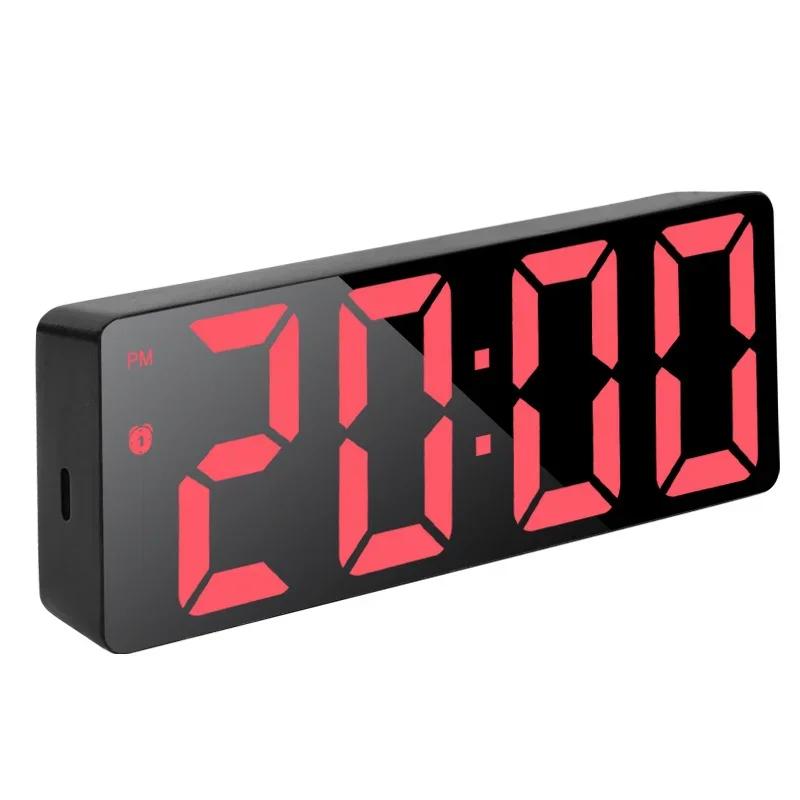 Digital Wall Clock with Voice Control, LED Mirror Display, Adjustable Brightness, Modern Home Decor Desk Alarm Clock for Bedroom
Digital Wall Clock with Voice Control, LED Mirror Display, Adjustable Brightness, Modern Home Decor Desk Alarm Clock for Bedroom