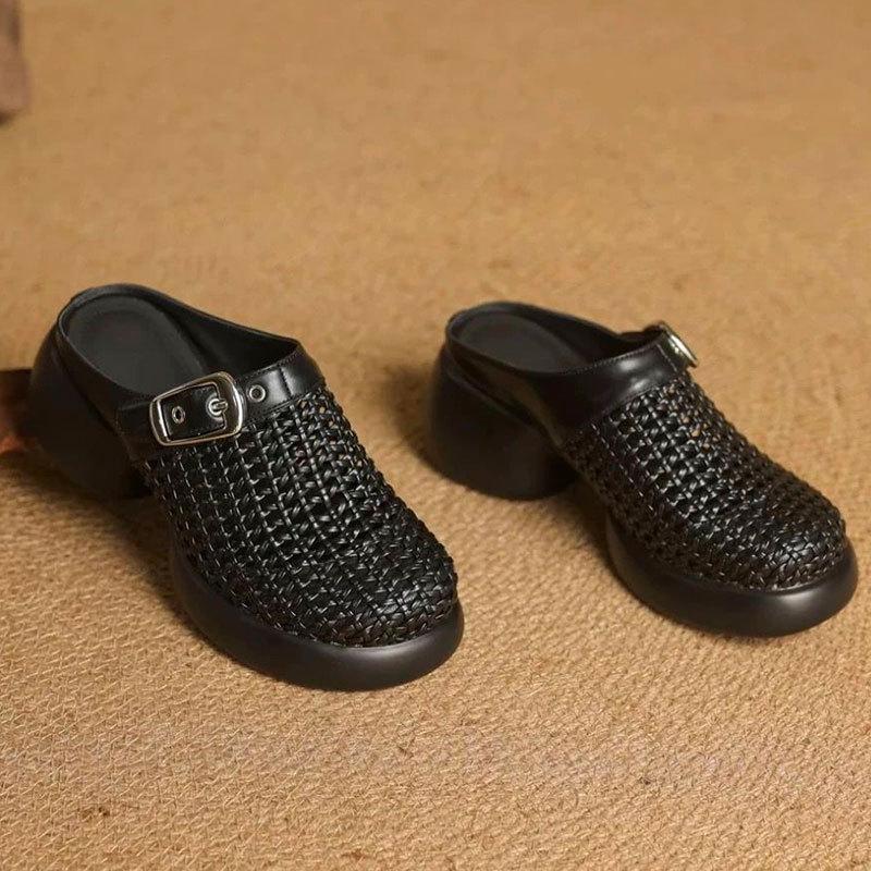 Height-increasing thick-soled bag head half slippers women s outer wear 2025 summer new muffin woven silver hole Roman sandals 35 чорний
Height-increasing thick-soled bag head half slippers women s outer wear 2025 summer new muffin woven silver hole Roman sandals 35 чорний