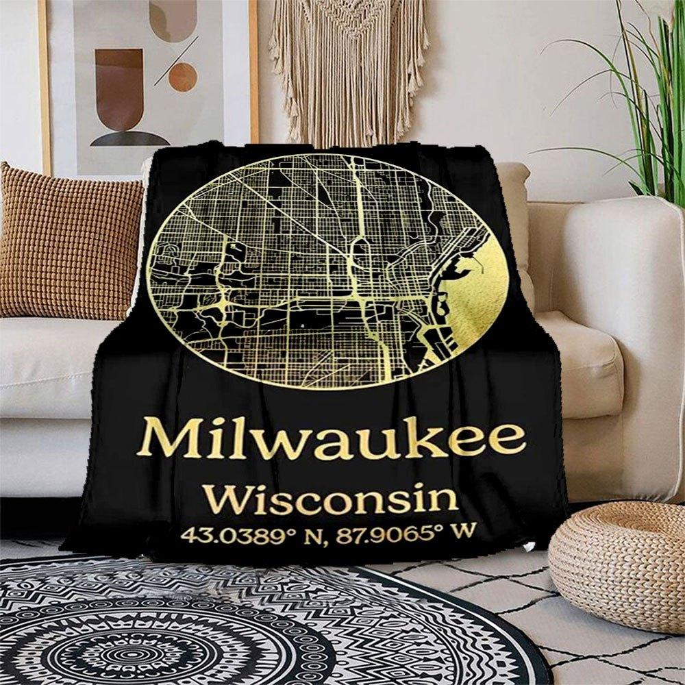 Milwaukee Map Gold Print Milwaukee Wall Art Milwaukee PosterBlanket Flannel Throw Blanket for Sofa, Bed, Travel, Camping, Office, Couch, Cha 150x180cm
Milwaukee Map Gold Print Milwaukee Wall Art Milwaukee PosterBlanket Flannel Throw Blanket for Sofa, Bed, Travel, Camping, Office, Couch, Cha 150x180cm