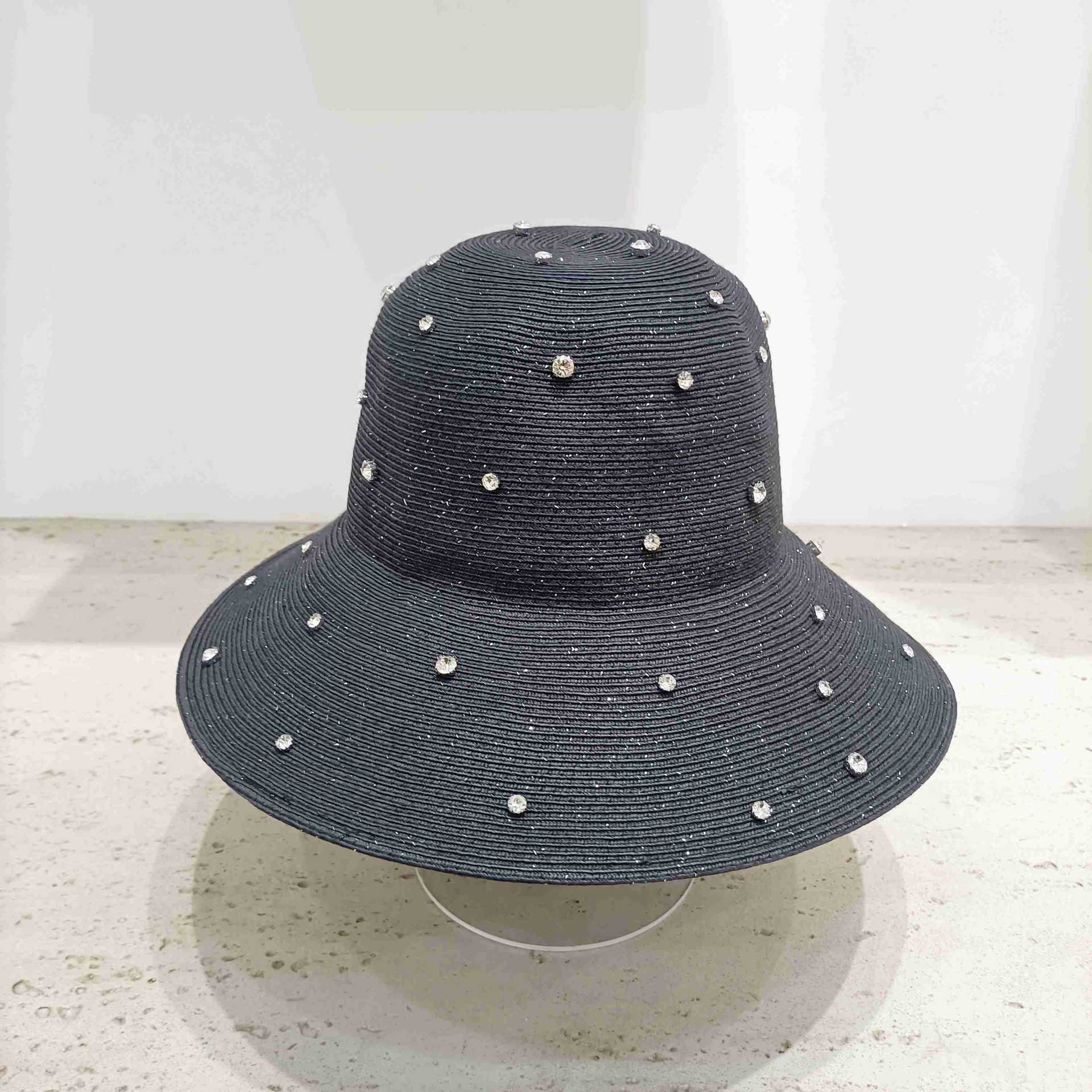 Fashion Raffia Straw Hat Female Summer Hand Made Diamond Holiday Seaside Beach Hat Sun Protection Big Edge Cap 56-58CM чорний
Fashion Raffia Straw Hat Female Summer Hand Made Diamond Holiday Seaside Beach Hat Sun Protection Big Edge Cap 56-58CM чорний