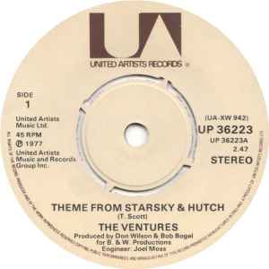 7inch Record VENTURES - Theme From Starsky & Hutch / Theme UP36223 United Artists 1977 UK Rock Used
7inch Record VENTURES - Theme From Starsky & Hutch / Theme UP36223 United Artists 1977 UK Rock Used