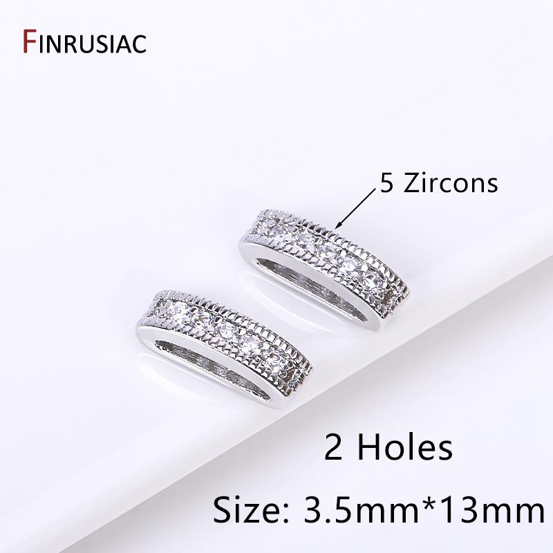 DIY Jewelry Making Supplies 18K Gold Plated Brass Zircon 2/3 Holes Beads Separators For Beads Jewelry Making Findings 2 pieces
DIY Jewelry Making Supplies 18K Gold Plated Brass Zircon 2/3 Holes Beads Separators For Beads Jewelry Making Findings 2 pieces