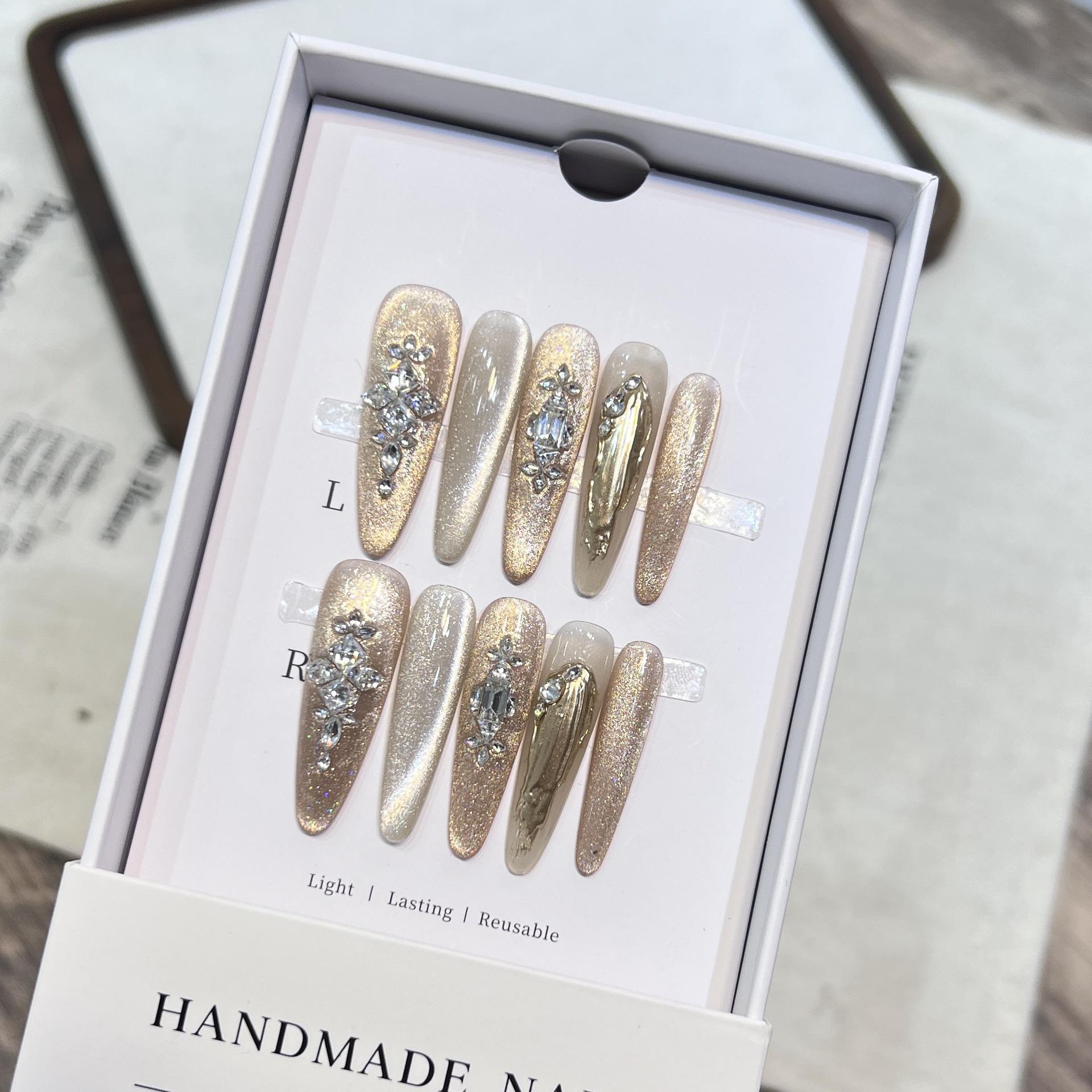 Pure Hand-wearing Armor High-end Golden Quicksand Cat Eye Luxury Zircon Crushed Diamond Manicure Removable extra small XS
Pure Hand-wearing Armor High-end Golden Quicksand Cat Eye Luxury Zircon Crushed Diamond Manicure Removable extra small XS