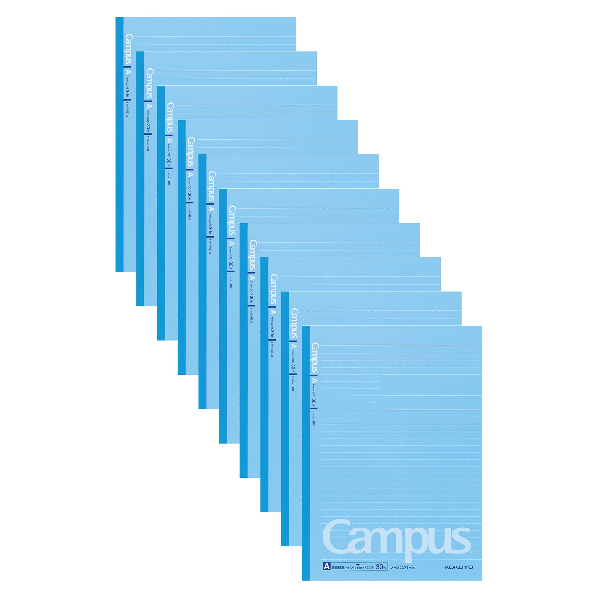 KOKUYO Блокнот Campus Note в точку, в линейку B5, А-линовка, синий, 30 листов, набор из 10 книг, № 3CAT-BX10
KOKUYO Блокнот Campus Note в точку, в линейку B5, А-линовка, синий, 30 листов, набор из 10 книг, № 3CAT-BX10