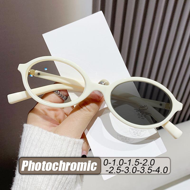 Oval Frame Women Men Minus Sunglasses Vintage Trendy Anti Blue Light Photochromic Near Sight Glasses Myopia Eyeglasses Diopter
Oval Frame Women Men Minus Sunglasses Vintage Trendy Anti Blue Light Photochromic Near Sight Glasses Myopia Eyeglasses Diopter