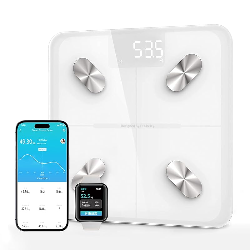 Etekcity weight scale Smartphone linked body composition analyzer 13 items can be measured Dedicated app Data automatic graphing Bluetooth compatible
Etekcity weight scale Smartphone linked body composition analyzer 13 items can be measured Dedicated app Data automatic graphing Bluetooth compatible