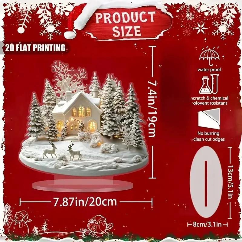 2D Acrylic Christmas Snowhouse and Reindeer Scene, Flat Tabletop Ornament for Home Office Decor, Festive Party Photo Prop
2D Acrylic Christmas Snowhouse and Reindeer Scene, Flat Tabletop Ornament for Home Office Decor, Festive Party Photo Prop