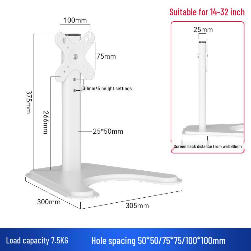 Adjustable TV & Monitor Riser Stand: No-Drill, Desktop Height 14-35 Inches.
Adjustable TV & Monitor Riser Stand: No-Drill, Desktop Height 14-35 Inches.