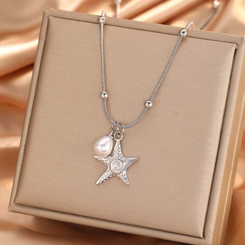 Stainless Steel Starfish Spiral Pearl Pendant Necklace For Women Fashion Gold Color Clavicle Chain Waterproof Zircon Gifts медный
Stainless Steel Starfish Spiral Pearl Pendant Necklace For Women Fashion Gold Color Clavicle Chain Waterproof Zircon Gifts медный