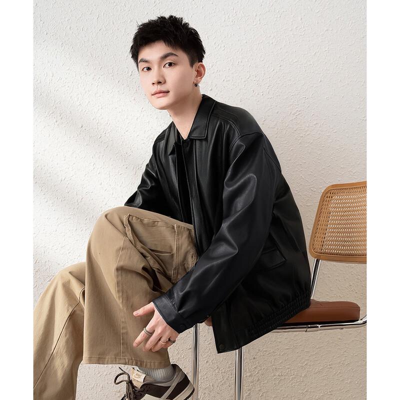 TonLion Men s Solid Color PU Leather Shirt Collar Jacket XL
TonLion Men s Solid Color PU Leather Shirt Collar Jacket XL