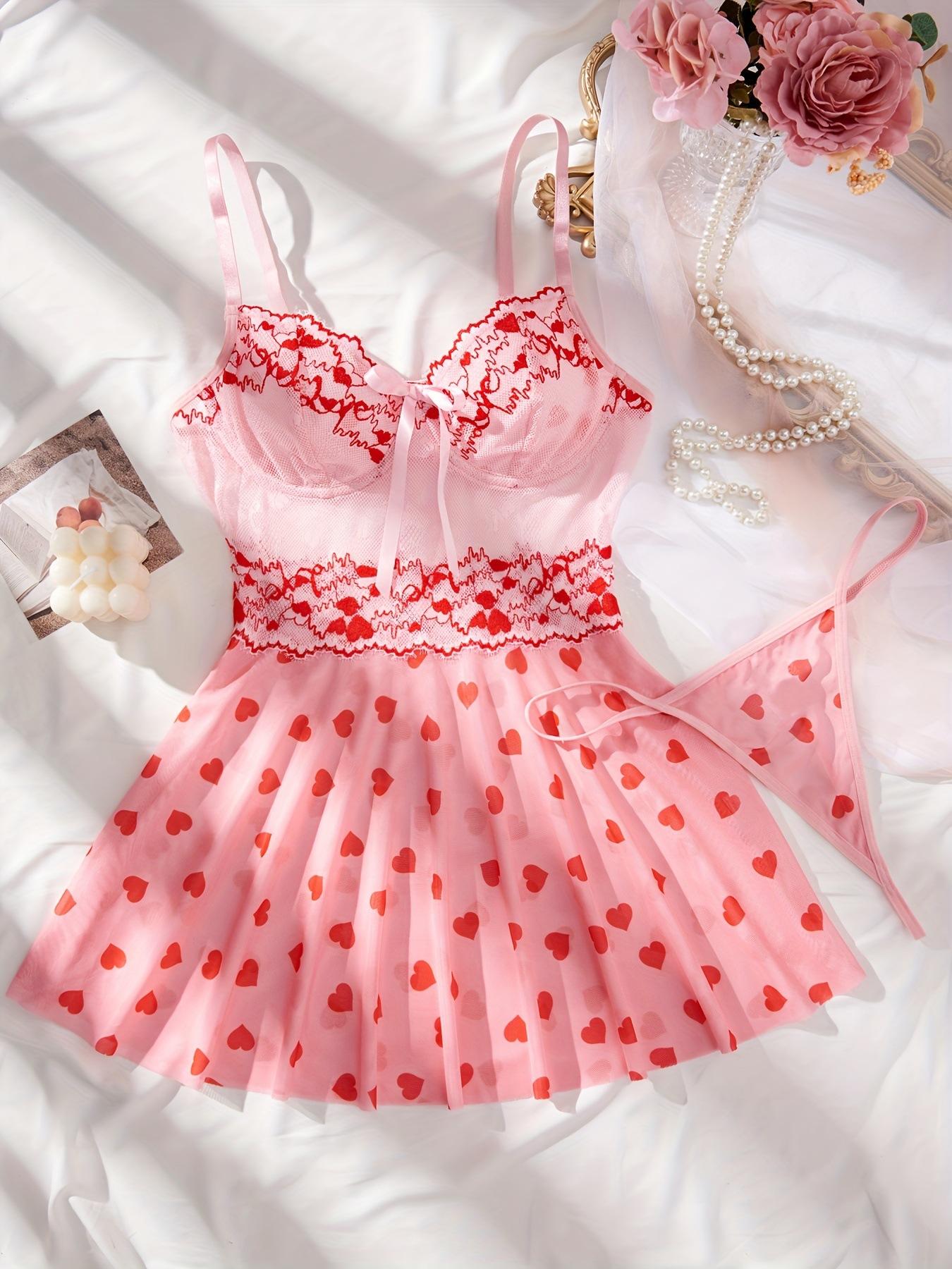European and American Sexy lingerie cute girl cherry pajamas sexy underwear two-piece set S розовый
European and American Sexy lingerie cute girl cherry pajamas sexy underwear two-piece set S розовый