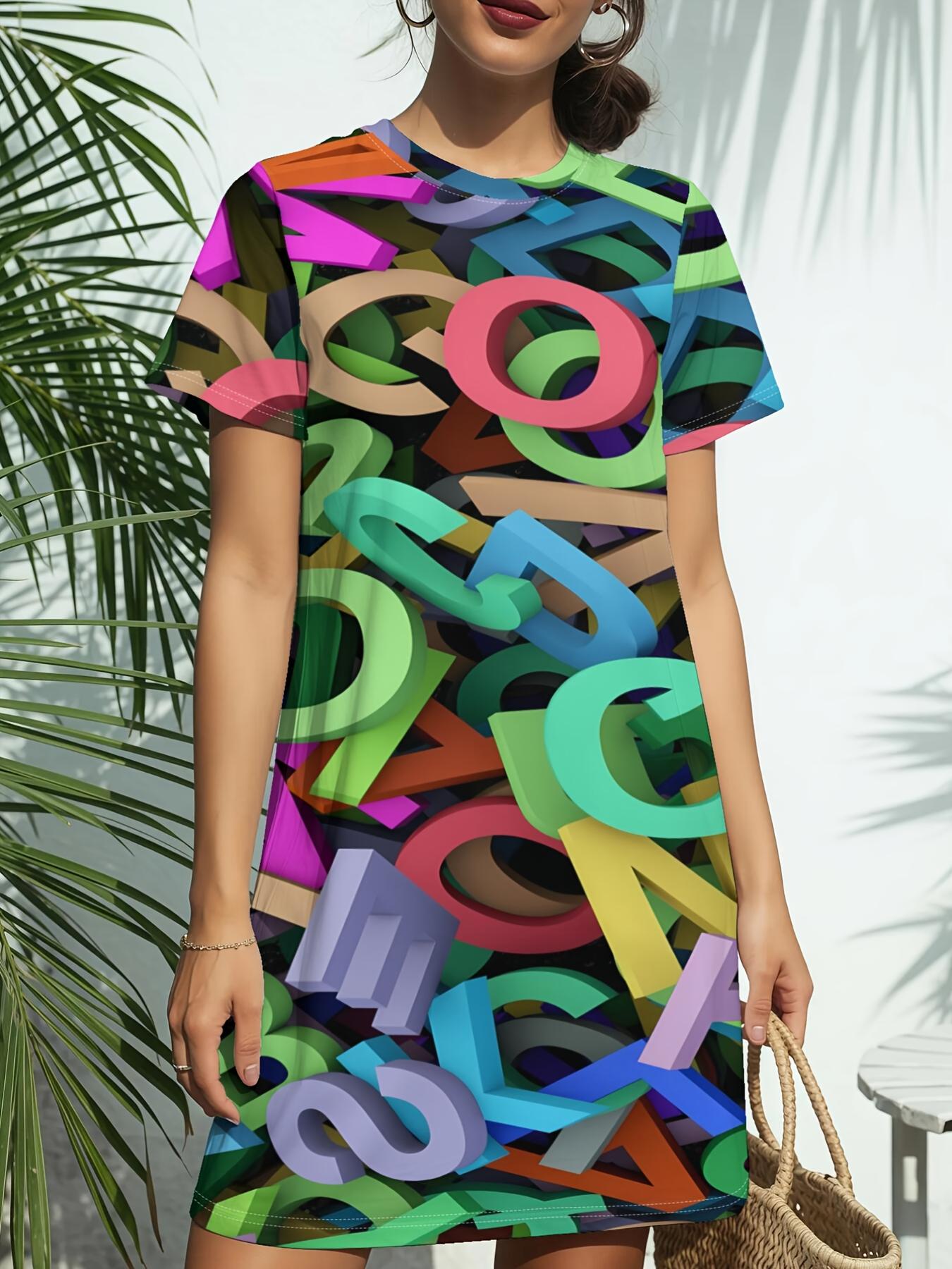 Women S New Crew Neck Short Sleeve T-Shirt Dress. American Trend Digital Print. Casual And Versatile for Spring And Summer. Elegant And Chic Women S дубильна кора
Women S New Crew Neck Short Sleeve T-Shirt Dress. American Trend Digital Print. Casual And Versatile for Spring And Summer. Elegant And Chic Women S дубильна кора