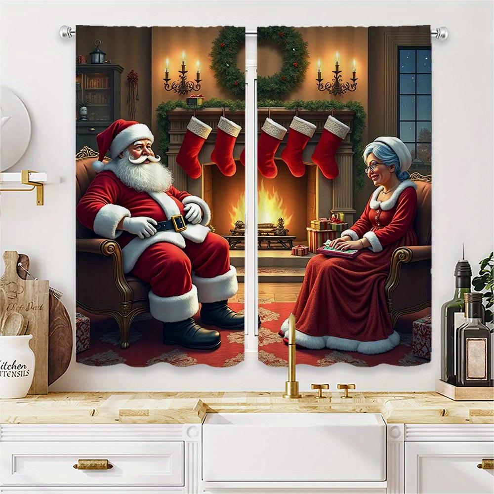 Set Of 2 Santa Fireplace Curtains Hd Digital Print Stockings Wreath Fire Living Room Bedroom Study Decor Made Polyester Great Window Treatment W100*H70(CM)-Grommet top&2PCS
Set Of 2 Santa Fireplace Curtains Hd Digital Print Stockings Wreath Fire Living Room Bedroom Study Decor Made Polyester Great Window Treatment W100*H70(CM)-Grommet top&2PCS
