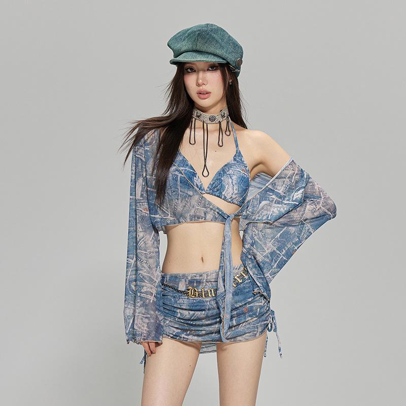 2024 Women s Sexy Denim Tie-Dye Bikini Set - Four-Piece Slimming Swimsuit for Hot Spring Vacations Large
2024 Women s Sexy Denim Tie-Dye Bikini Set - Four-Piece Slimming Swimsuit for Hot Spring Vacations Large