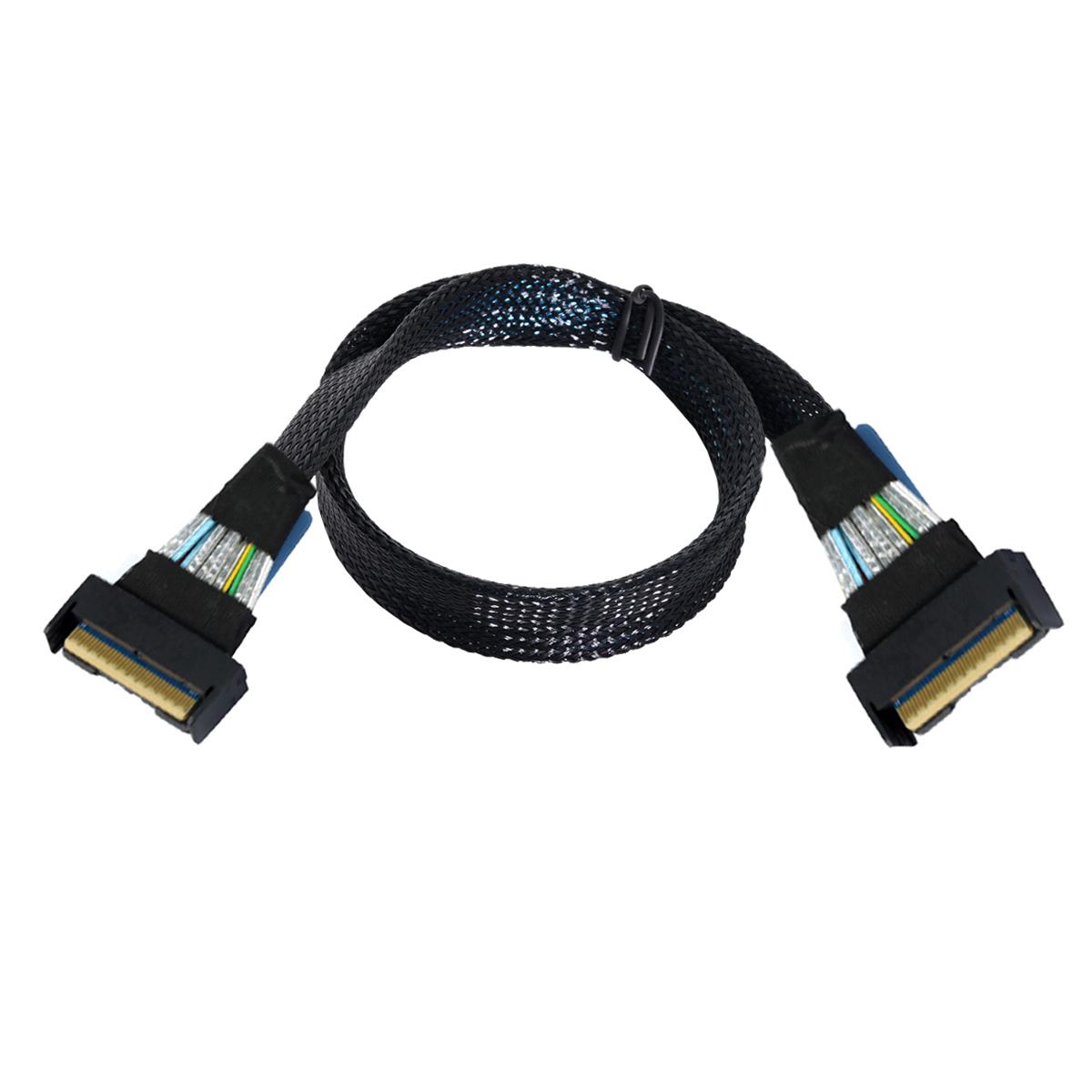 SF-063 50cm MCIO 74Pin Male to SFF-8654 74Pin Male Extension Cable PCI-E 5.0 Mini Cool Edge IO MCIO Cable As Shown A
SF-063 50cm MCIO 74Pin Male to SFF-8654 74Pin Male Extension Cable PCI-E 5.0 Mini Cool Edge IO MCIO Cable As Shown A