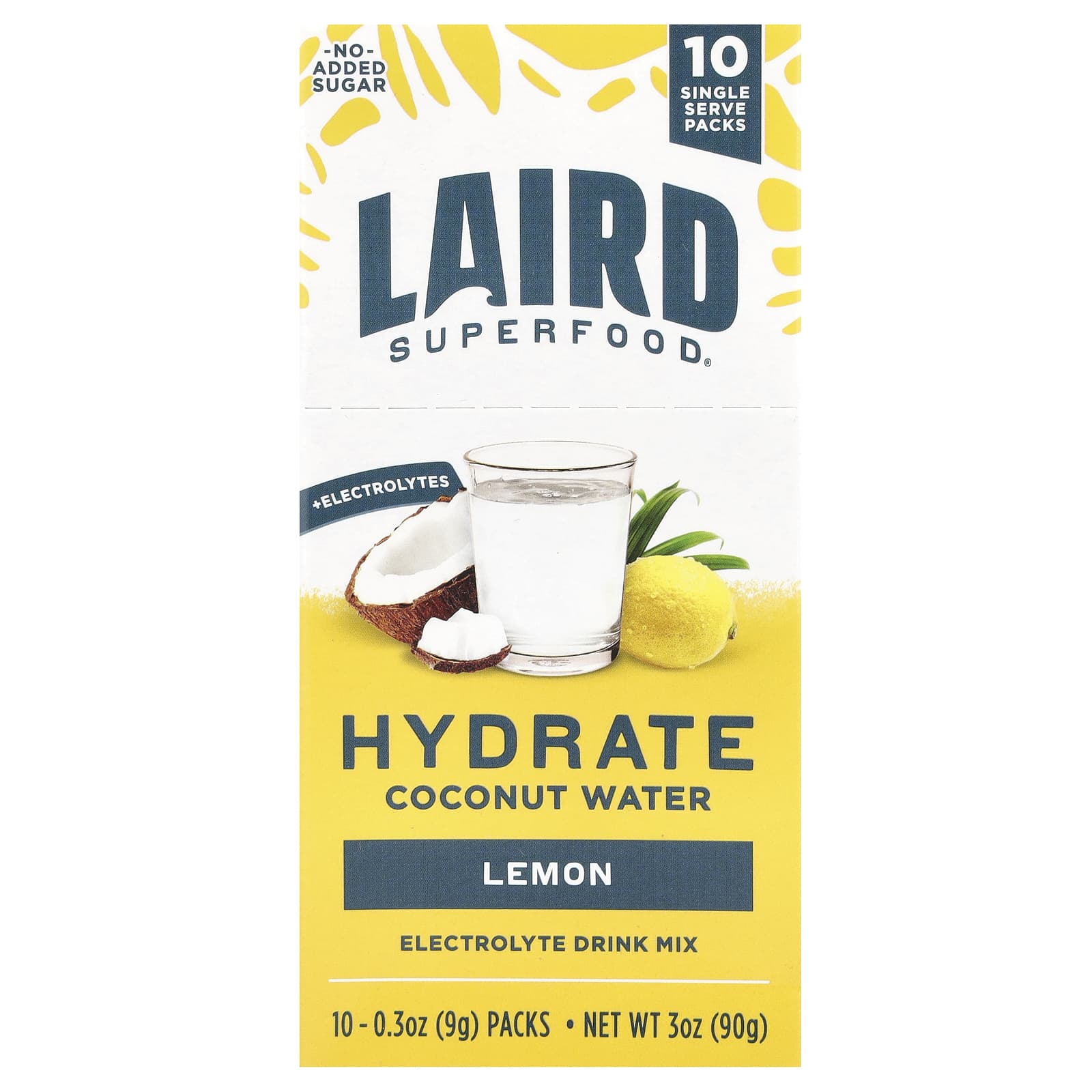 Hydration Coconut Water, Electrolyte Drink Mix, Lemon, 10 Packets, 9G (0.3Oz) Each
Hydration Coconut Water, Electrolyte Drink Mix, Lemon, 10 Packets, 9G (0.3Oz) Each