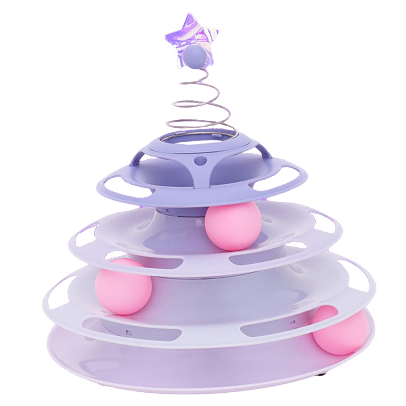 Cat Toy Roller 3 Levels Antislip Base Easy to Clean Interactive Turntable Track Toy for Batting Chasing Swatting Purple
Cat Toy Roller 3 Levels Antislip Base Easy to Clean Interactive Turntable Track Toy for Batting Chasing Swatting Purple