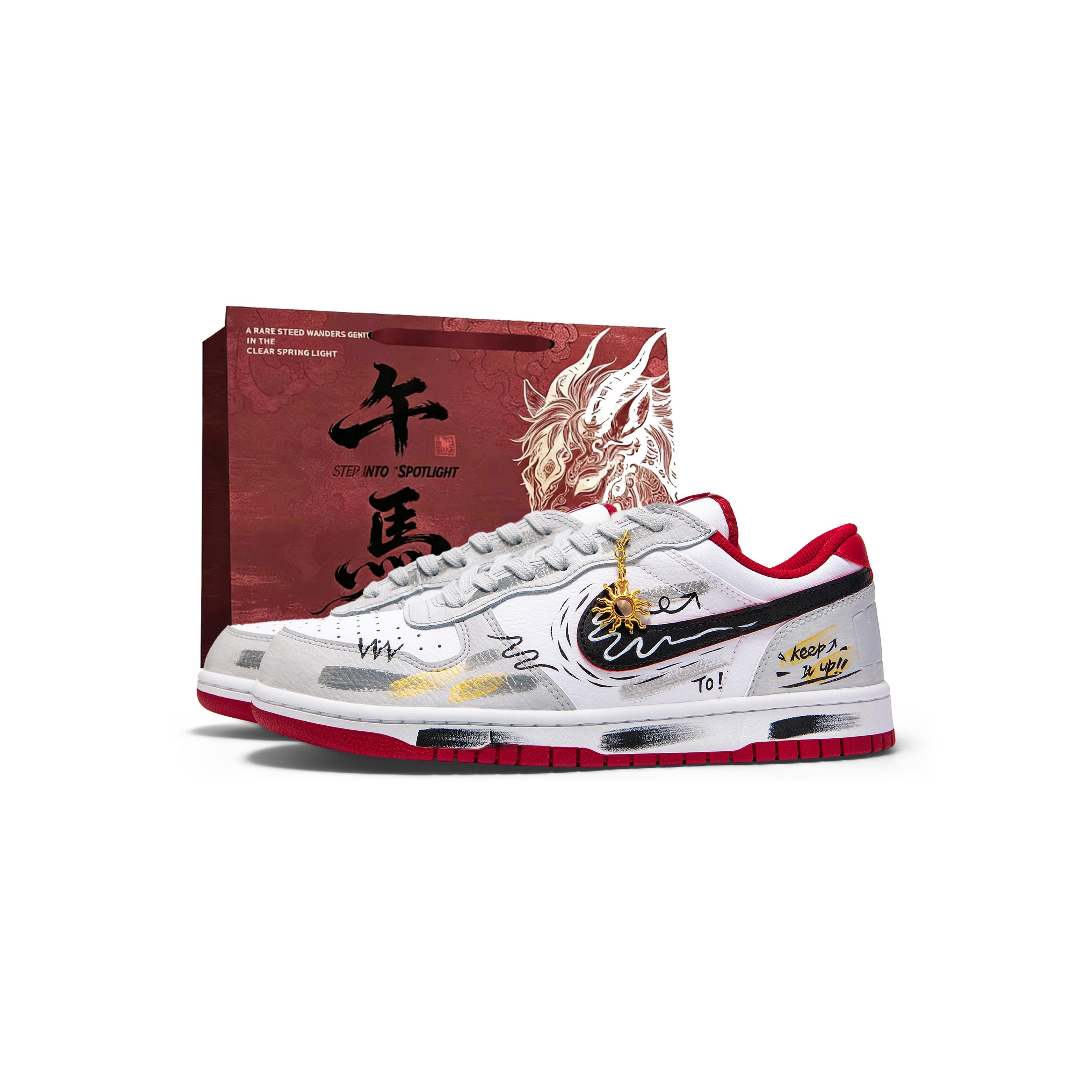 Nike Big Cushioning Abrasion Resistant Breathable Slip Resistant Low top Skateboard Shoes Men s Gray White Red 355152-150(Team1326-SBOX) 43
Nike Big Cushioning Abrasion Resistant Breathable Slip Resistant Low top Skateboard Shoes Men s Gray White Red 355152-150(Team1326-SBOX) 43