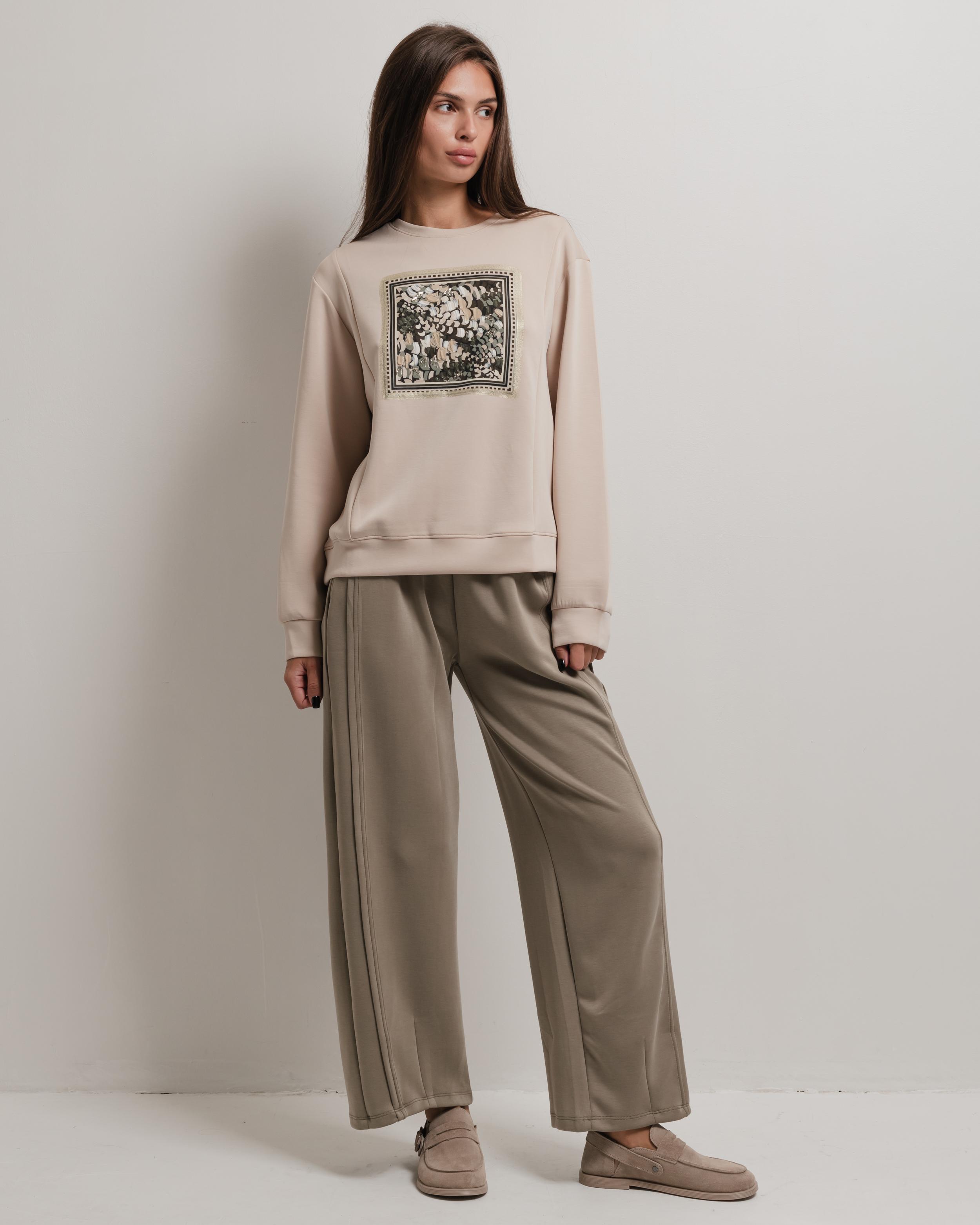 Костюм женский Butella 16622 M бежевый олива (кофта, штаны) XL
Костюм женский Butella 16622 M бежевый олива (кофта, штаны) XL