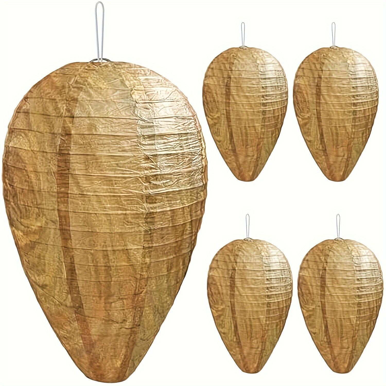 5Pcs Wasp Nest Decoy Outdoor Hanging Faux Hornets Paper Lantern Insect Deterrents Non-Toxic Fake Nest for Garden Patio Outdoor
5Pcs Wasp Nest Decoy Outdoor Hanging Faux Hornets Paper Lantern Insect Deterrents Non-Toxic Fake Nest for Garden Patio Outdoor