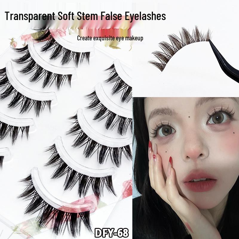 Dai Fei Yan DFY68 Mixed Race False Eyelashes: Thai Big Devil, Transparent Fine Stem, 5 Pairs
Dai Fei Yan DFY68 Mixed Race False Eyelashes: Thai Big Devil, Transparent Fine Stem, 5 Pairs