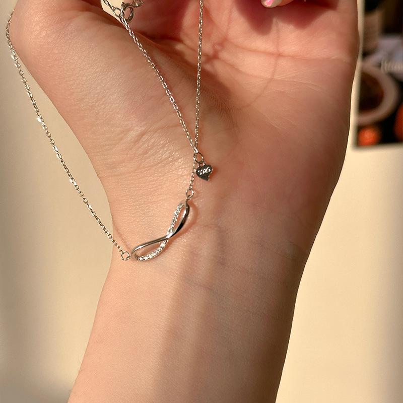925 sterling silver infinite loop necklace women s high-end design sense light luxury summer new fashion collarbone chain neck chain 925 silver
925 sterling silver infinite loop necklace women s high-end design sense light luxury summer new fashion collarbone chain neck chain 925 silver