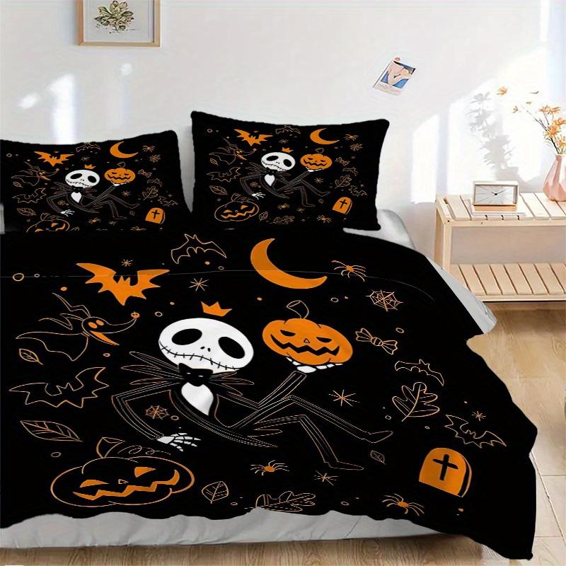 3pcs Halloween Pumpkin & Jack Printed Quilt Set Soft and Comfortable Quilt Cover for Bedroom, Guest Room Bedding Set B036 135x200cm
3pcs Halloween Pumpkin & Jack Printed Quilt Set Soft and Comfortable Quilt Cover for Bedroom, Guest Room Bedding Set B036 135x200cm