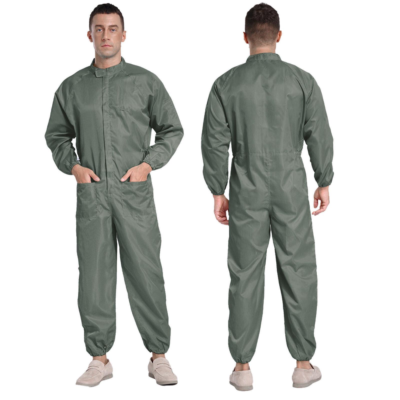 Чоловічий дорослий антистатичний пилозахисний комбінезон M-5XL - Стійка, застібка-блискавка спереду, комбінезон, цілісний робочий одяг для працівника майстерні 4XL сірий колір
Чоловічий дорослий антистатичний пилозахисний комбінезон M-5XL - Стійка, застібка-блискавка спереду, комбінезон, цілісний робочий одяг для працівника майстерні 4XL сірий колір